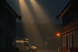 剧集《十七号观测点》封面，山顶气象站的白色球状建筑